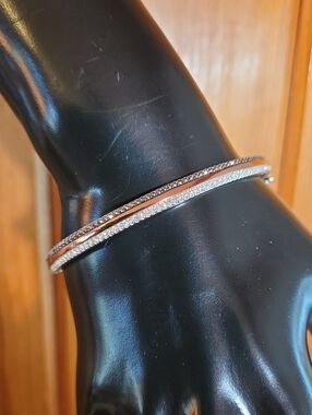 Judith Jack Marcasite & Crystal Hinged Bracelet